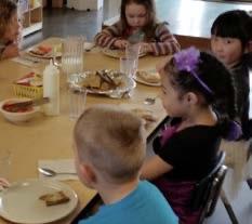 Snack time at Earl Boyles preschool