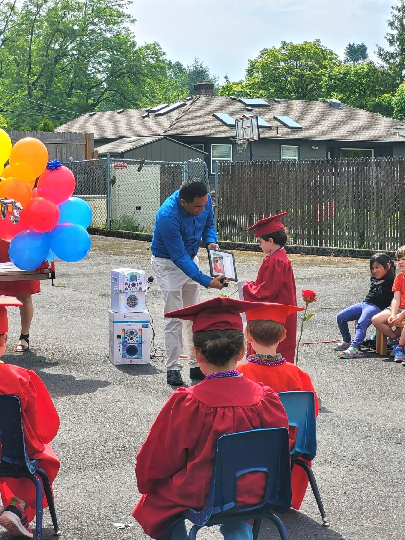 Child receives diploma