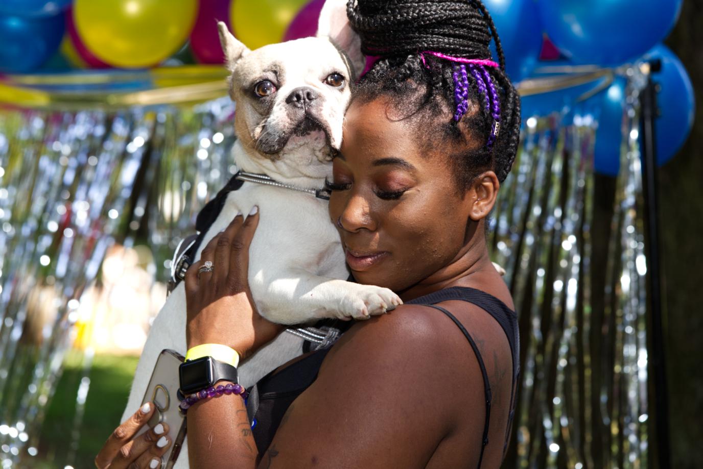 PAC Frances's daughter with dog