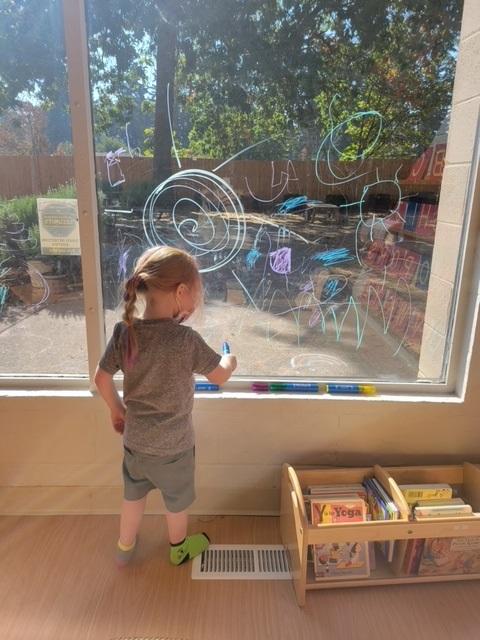 Window art at Pioneer Preschool