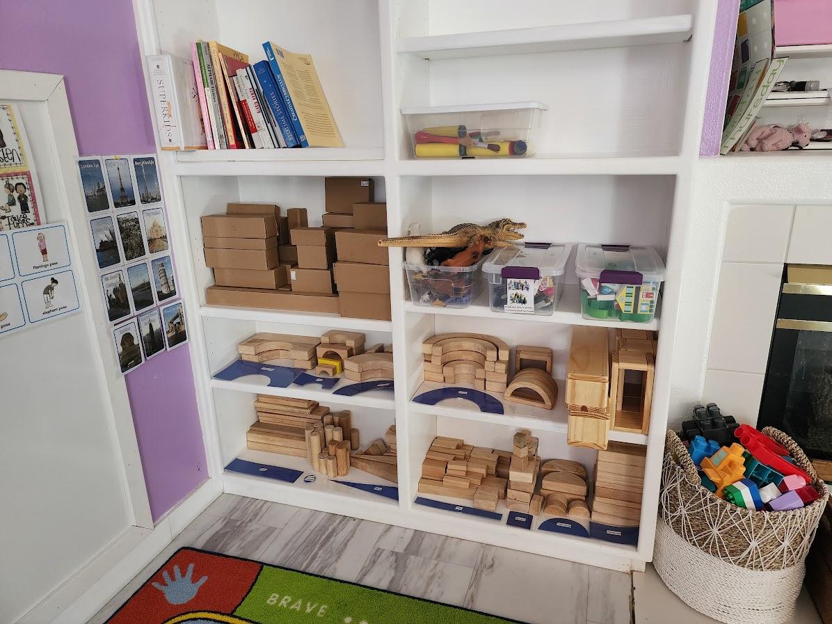 Blocks in play area at Learning Days preschool