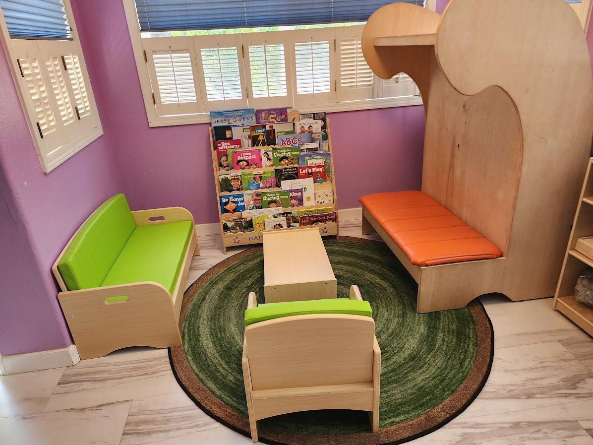 Reading nook at Learning Days Preschool