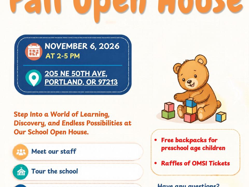 TPMS open house flyer. Text on this page