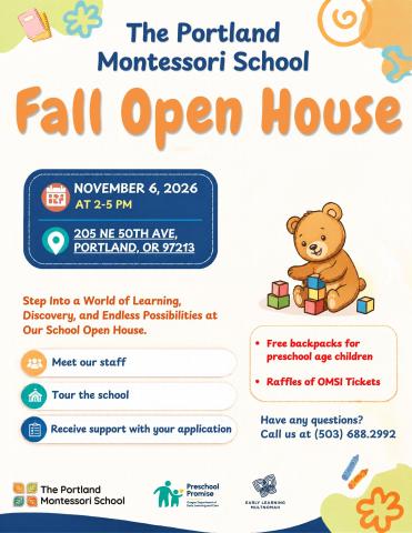 TPMS open house flyer. Text on this page